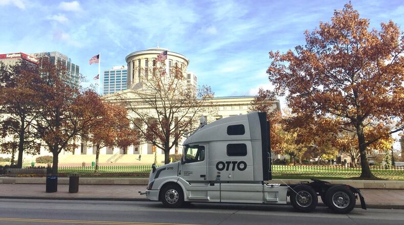 Self-driven trucks hit the road in Ohio. CONTRIBUTED