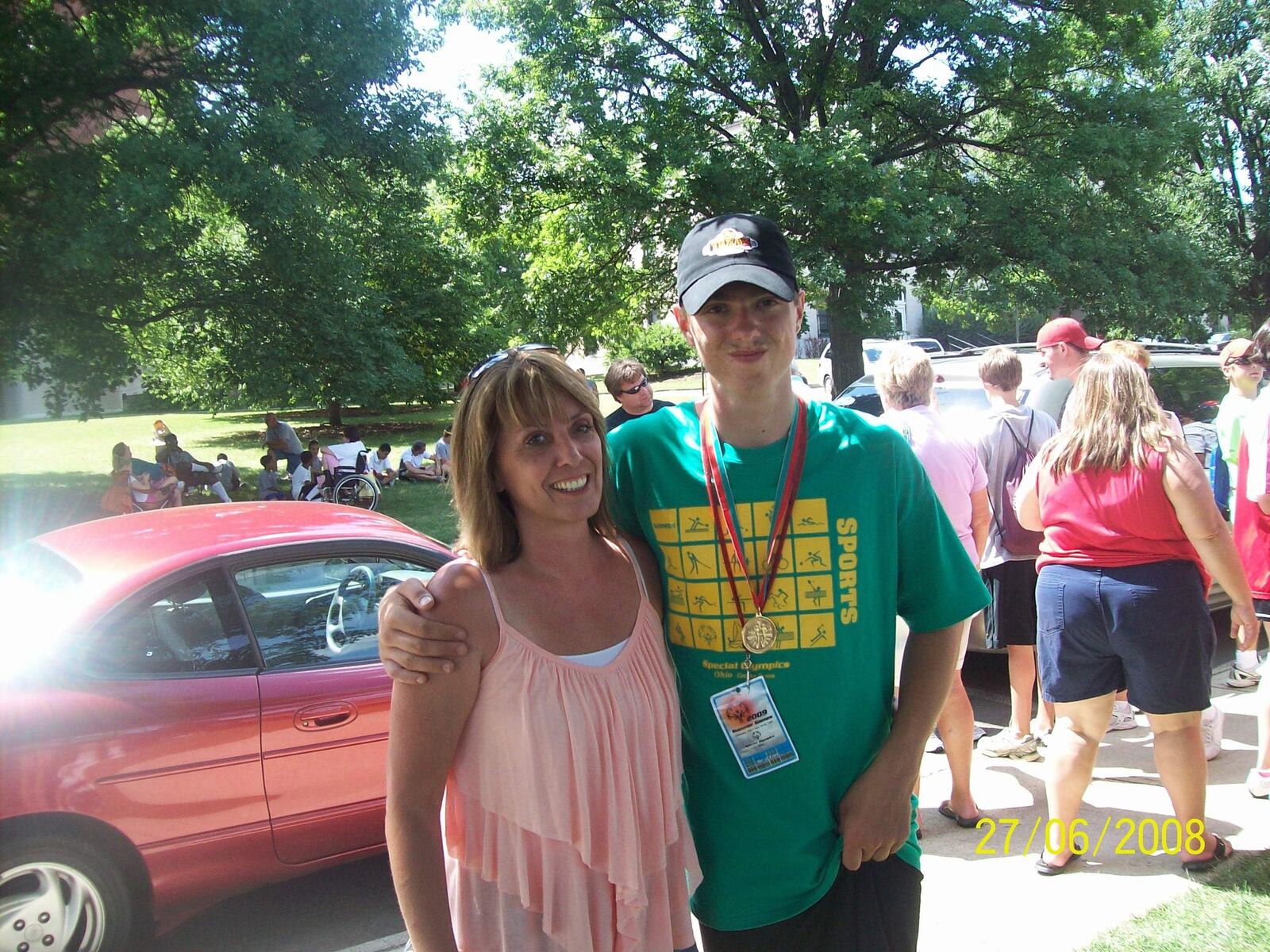 Jimmy Arquilla , one of the standouts of the Huber Heights Special Olympics team, and his mom Kris Arquilla. CONTRIBUTED