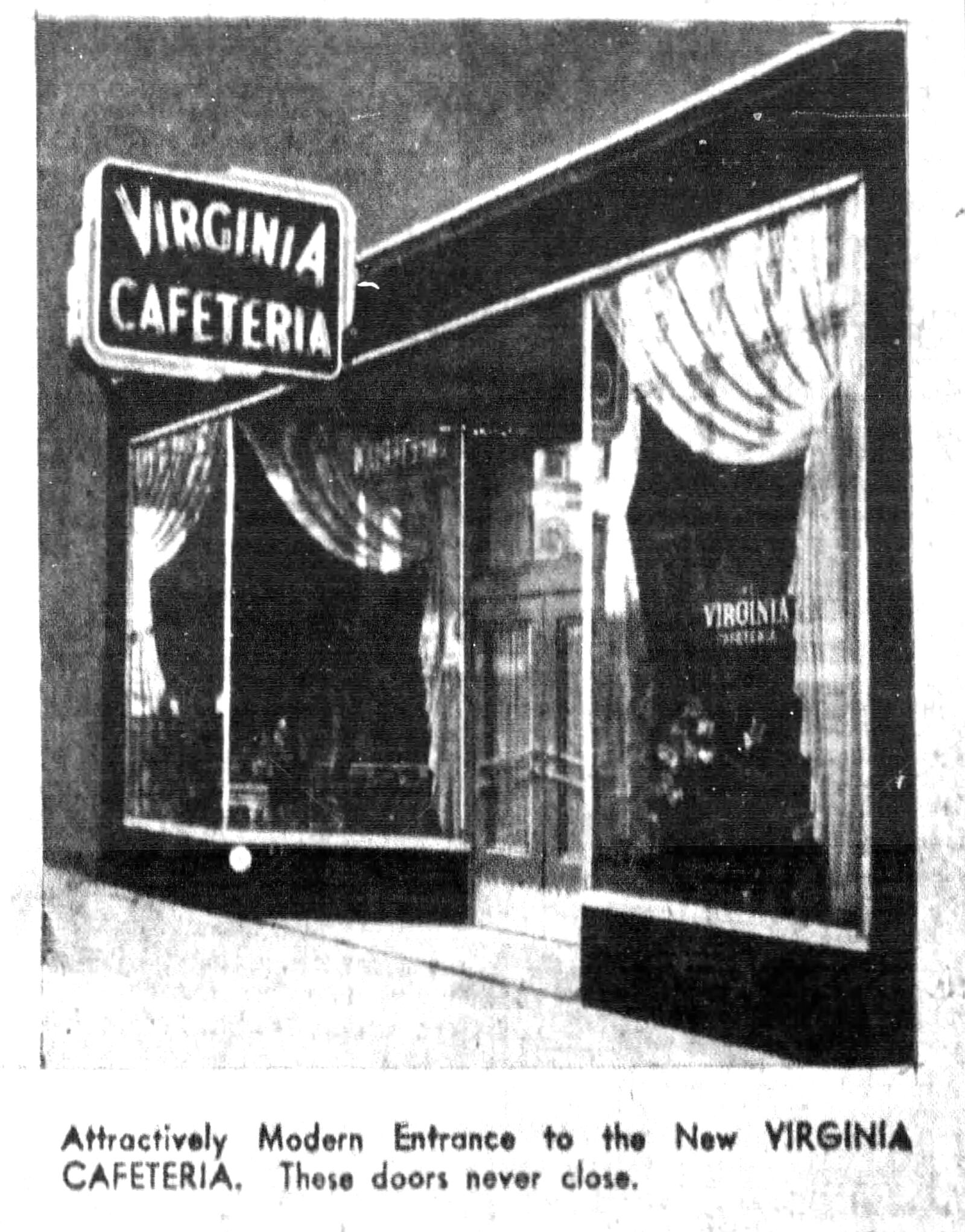 Virginia Cafeteria. DAYTON DAILY NEWS ARCHIVES 1938