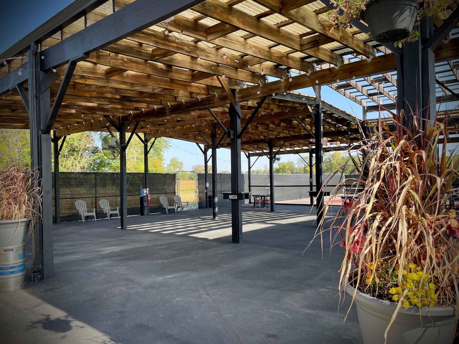 Long’s Sideout Sports & Spirits, a new recreation facility featuring six pickleball courts and a bar, is located at 1395 U.S. 42 S. in Xenia. NATALIE JONES/STAFF