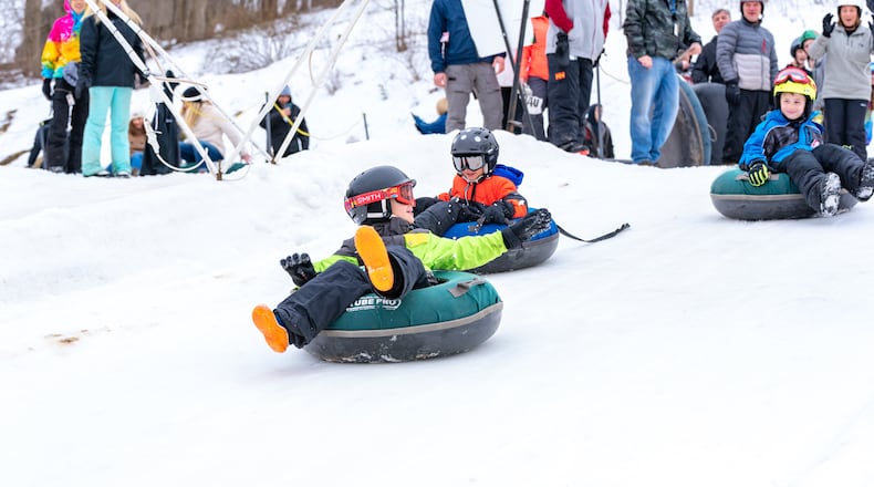 People enjoy the winter weather at Snow Trails ski and tubing resort in Mansfield. CONTRIBUTED PHOTOS FROM SNOW TRAILS