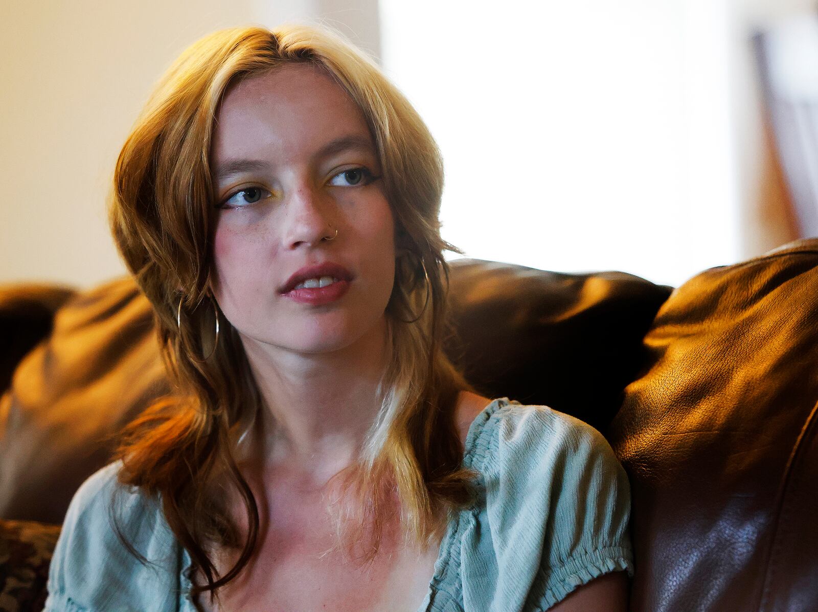 Teenager Charlie Pope talks about her struggles with mental health issues in the past. MARSHALL GORBY\STAFF