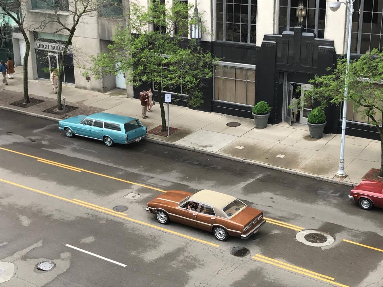 Scenes from the Robert Redford movie filming in downtown Dayton