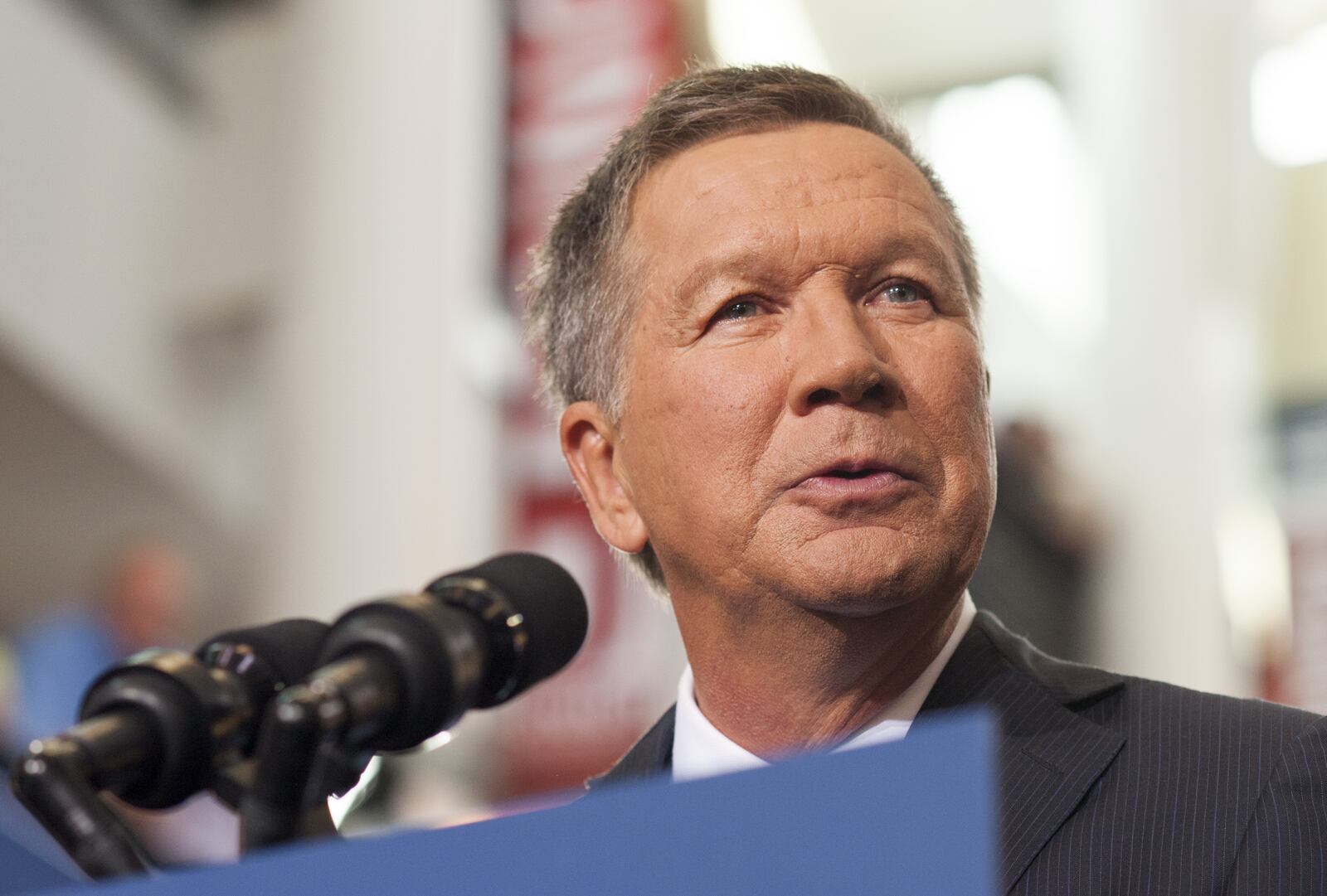 COLUMBUS, OHIO - JULY 21: Ohio Governor John Kasich gives his speech announcing his 2016 Presidential candidacy at the Ohio Student Union, at The Ohio State University on July 21, 2016 in Columbus, Ohio. Kasich became the 16th candidate to officially enter the race for the Republican presidential nomination. (Photo by Ty Wright/Getty Images)