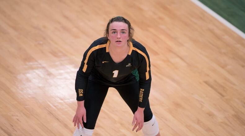 Wright State senior Jenna Story is a four-time, Horizon League Defensive Player of the Year. Story and the Raiders face Georgia Tech on Thursday in the first round of the NCAA Tournament. Joseph Craven/Wright State Athletics