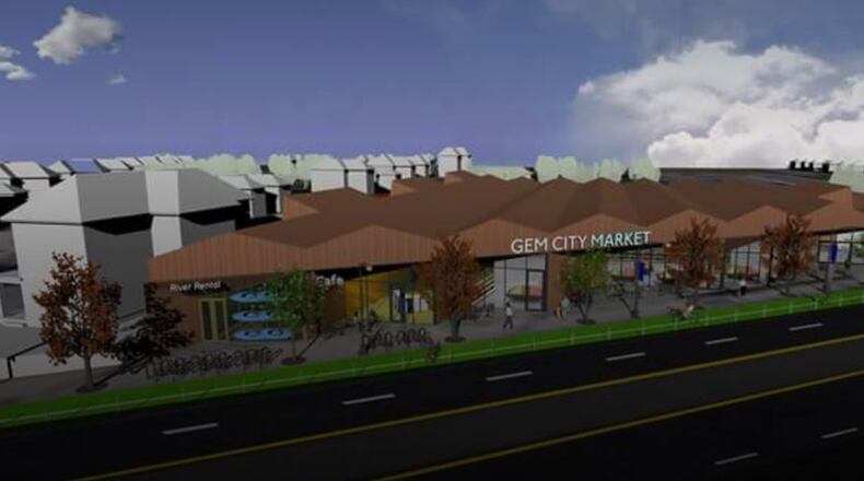 An architectural rendering of what the Gem City Market could look like, produced by Matt Sauer. CONTRIBUTED