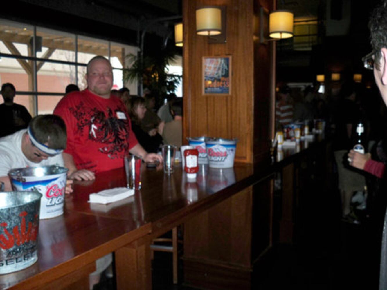Bar Louie Tater Tot eating contest