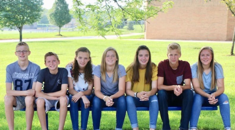 Austin, Bryce (the youngest), Emily, Alyssa, Lindsey, Hyrum, and Hannah (the oldest) Tyre. CONTRIBUTED