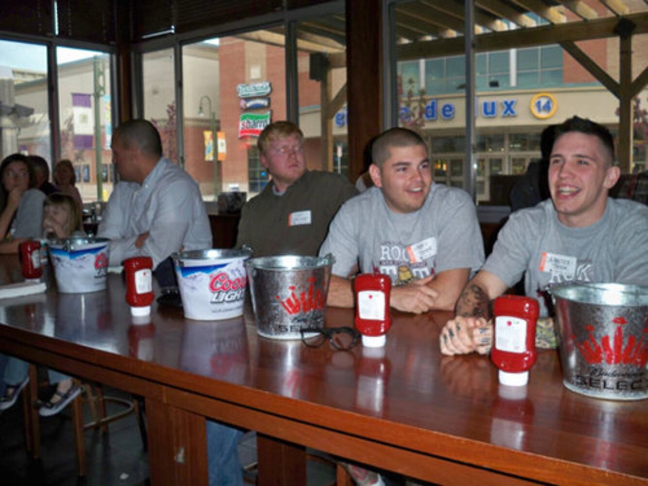 Bar Louie Tater Tot eating contest