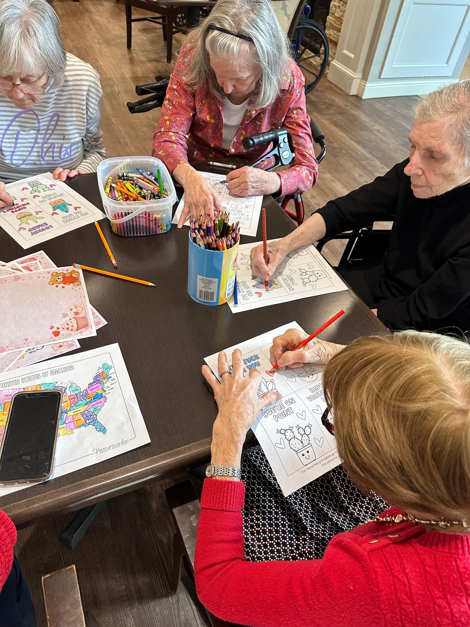 Seniors enjoy sending valentine's letters to others around the country.
CONTRIBUTED