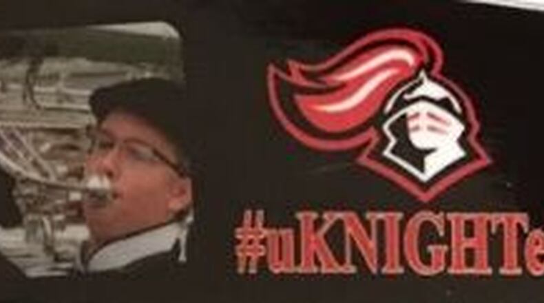 A decal is shown that will be placed on the number #23 Xfinity NASCAR driven by Joey Gase.