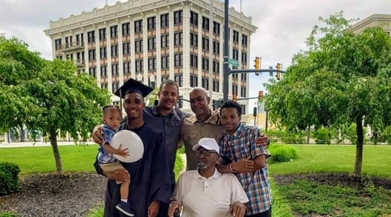 Pictured left to right: Panda Pullen (Jayden's brother), Jayden Pullen, Leon Pullen (Jayden's dad), Skip Pullen (Jayden's grandfather) Opa Pullen (Jayden's great-grandfather) Mi'Kel Pullen (Jayden's cousin).