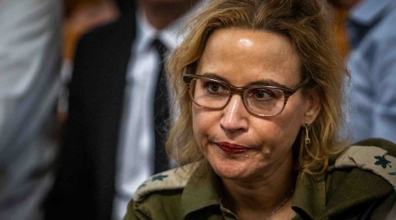 Israel's Military Advocate General Maj. Gen. Yifat Tomer-Yerushalmi, at the supreme court in Jerusalem Tuesday, Oct. 1, 2024. (AP Photo/Oren Ben Hakoon)