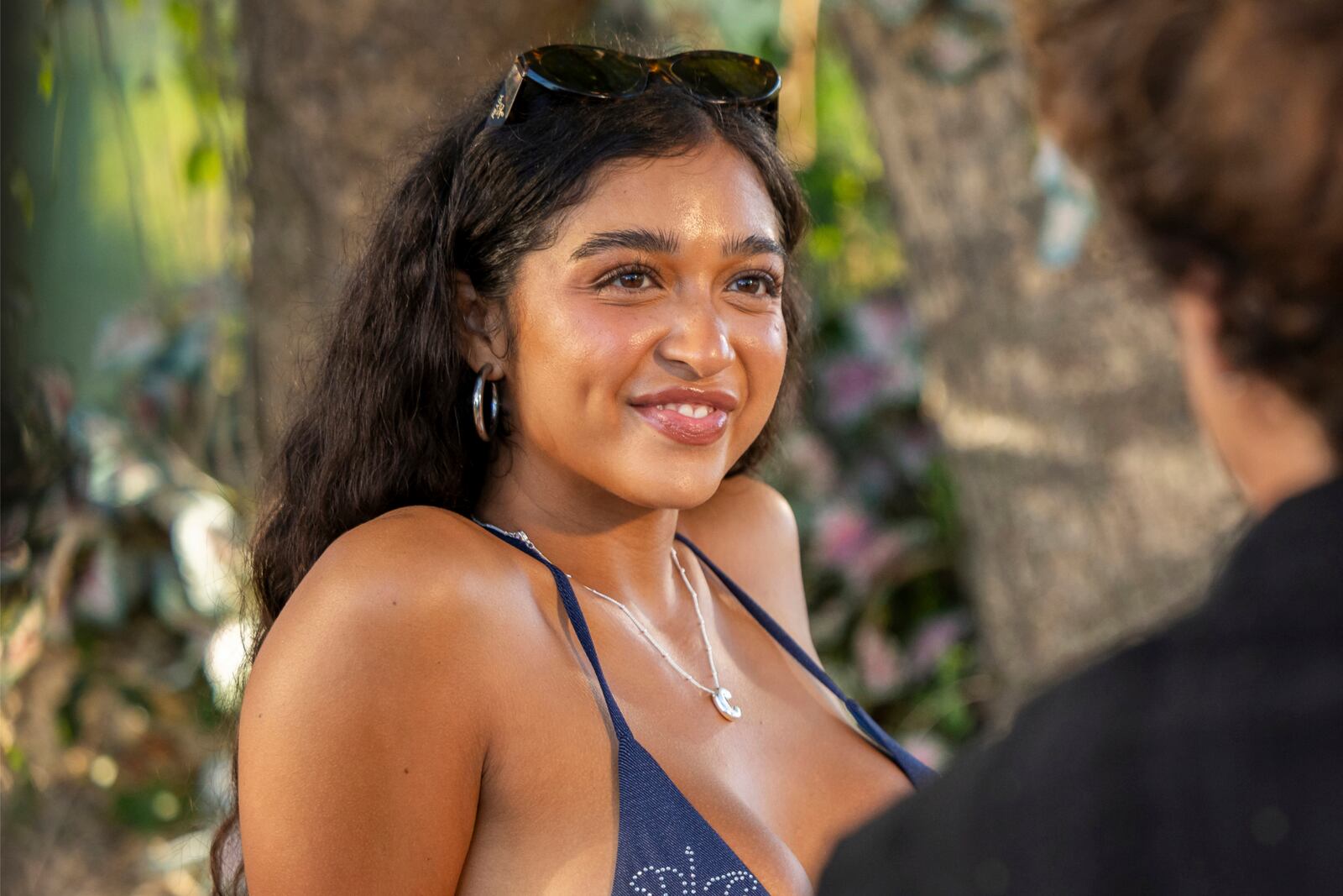 This image released by Peacock shows Cierra Ortega in an episode of "Love Island USA." (Ben Symons/Peacock via AP)