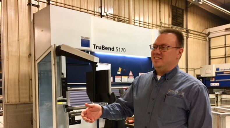 Steve Staub, president of Staub Manufacturing Solutions, in his element. THOMAS GNAU/STAFF