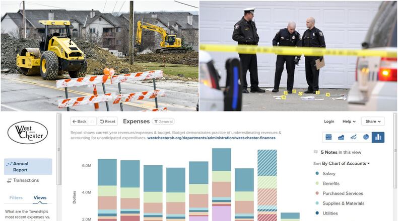 West Chester Twp. locked in a three-year deal with government transparency portal OpenGov one year ago, and since the technology went live in October, officials are questioning if the phased project is on track. OpenGov will eventually give residents and others the ability to track crime statistics and get updates on road projects. STAFF FILE PHOTOS
