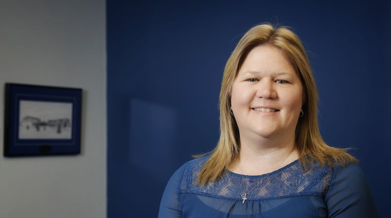 Andrea Blevins officially takes the role of Hamilton City Schools superintendent on Aug. 1, 2025, but has been transitioning into that role since the middle of the 2024-2025 school year. She succeeds Mike Holbrook as superintendent, who is retiring after more than three decades in education. Holbrook's last day is just before the start of the new school year. NICK GRAHAM/STAFF