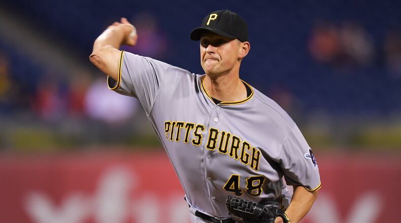 PHILADELPHIA, PA - SEPTEMBER 15: Jared Hughes #48 of the Pittsburgh Pirates delivers a pitch in the ninth inning against the Philadelphia Phillies at Citizens Bank Park on September 15, 2016 in Philadelphia, Pennsylvania. The Pirates won 15-2. (Photo by Drew Hallowell/Getty Images)