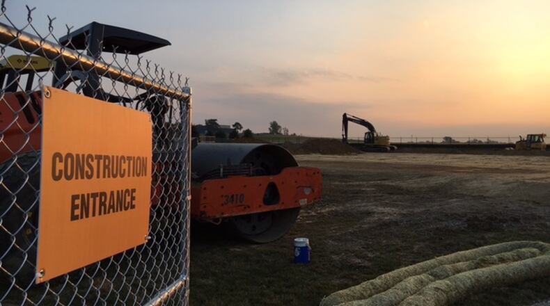 Construction has started on a hangar for The Connor Group at Dayton-Wright Brothers Airport in Miami Twp. The facility will be next to the company’s headquarters at Austin Boulevard and Ohio 741. NICK BLIZZARD/STAFF PHOTO