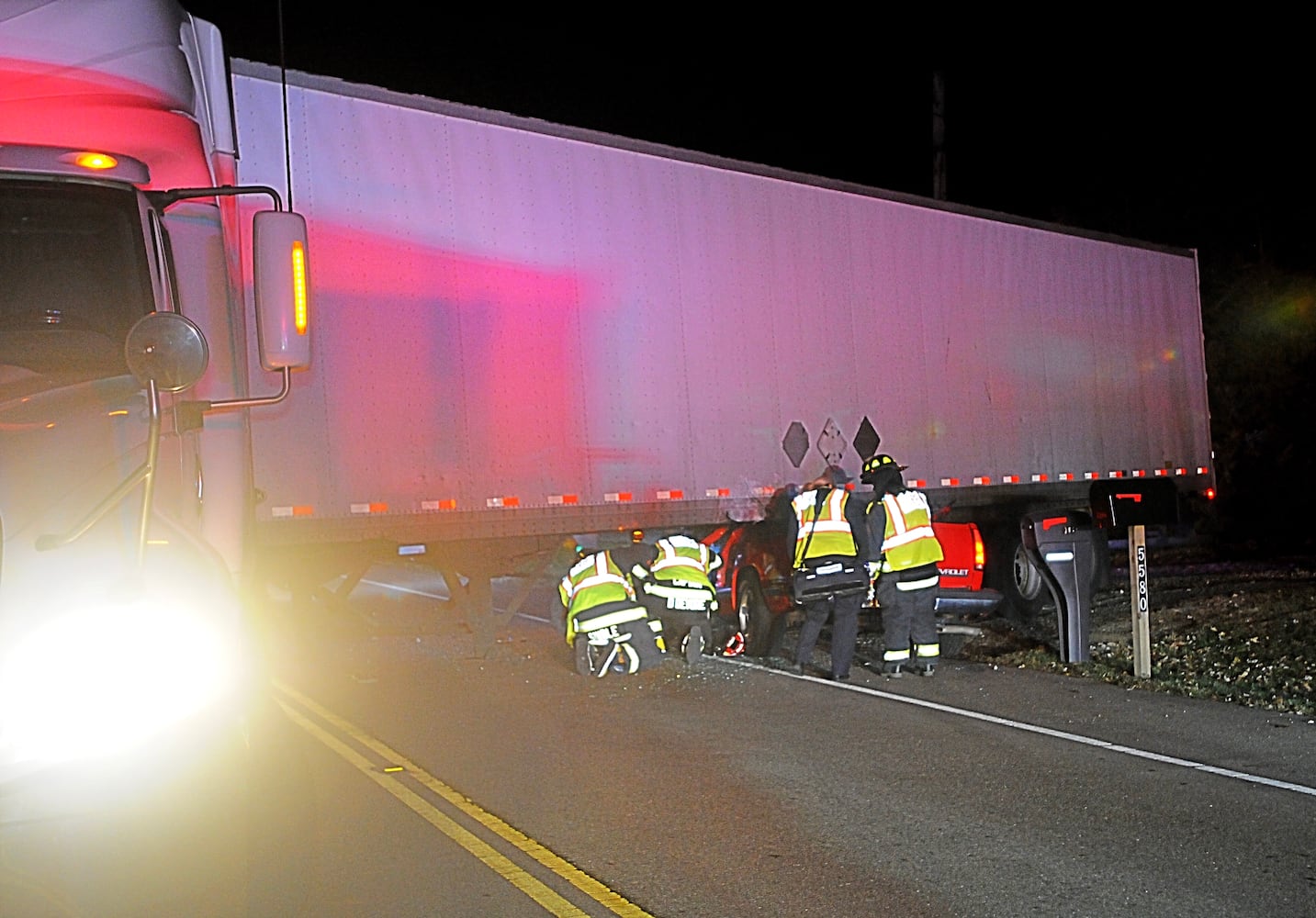 PHOTOS: Fatal accident involving pickup and semi on Dayton-Springfield Road