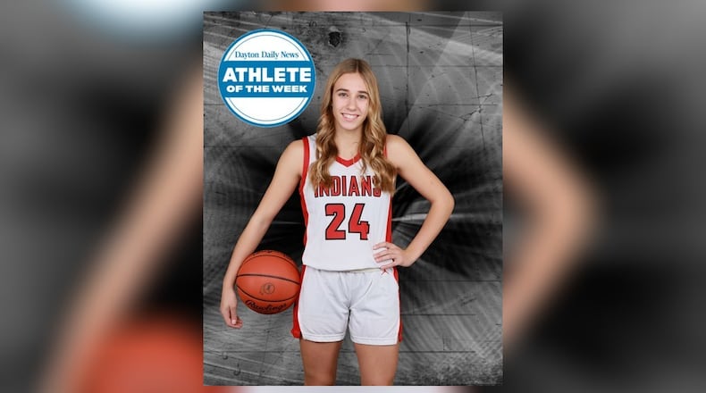 Cedarville sophomore Maria Christian is the Dayton Daily News Athlete of the Week for the week of Feb. 23-28. CONTRIBUTED PHOTO