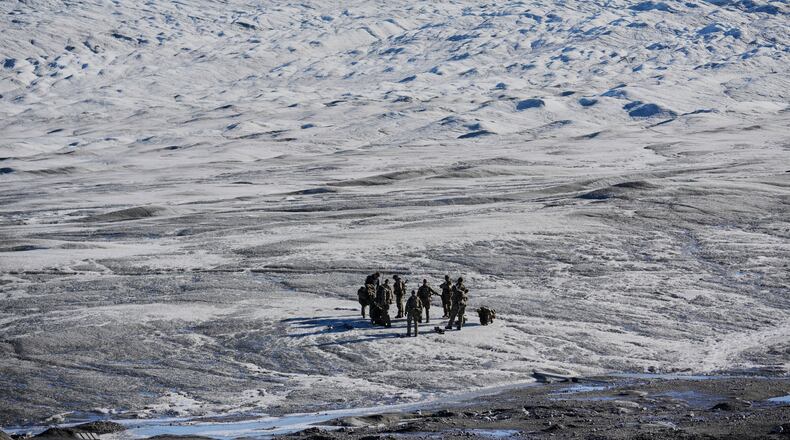 FILE -Danish military forces participate in an exercise with hundreds of troops from several European NATO members in Kangerlussuaq, Greenland, Sept. 17, 2025. (AP Photo/Ebrahim Noroozi, File)
