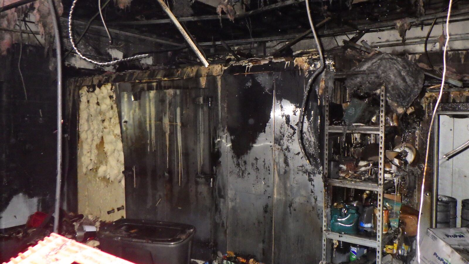 A photo provided by the city of Vandalia shows the fire-damaged interior of the former Oscar's Bar & Grill on North Dixie Drive.