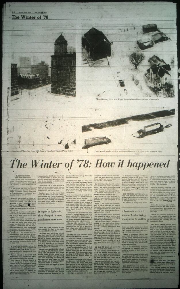 1978 blizzard newspaper pages