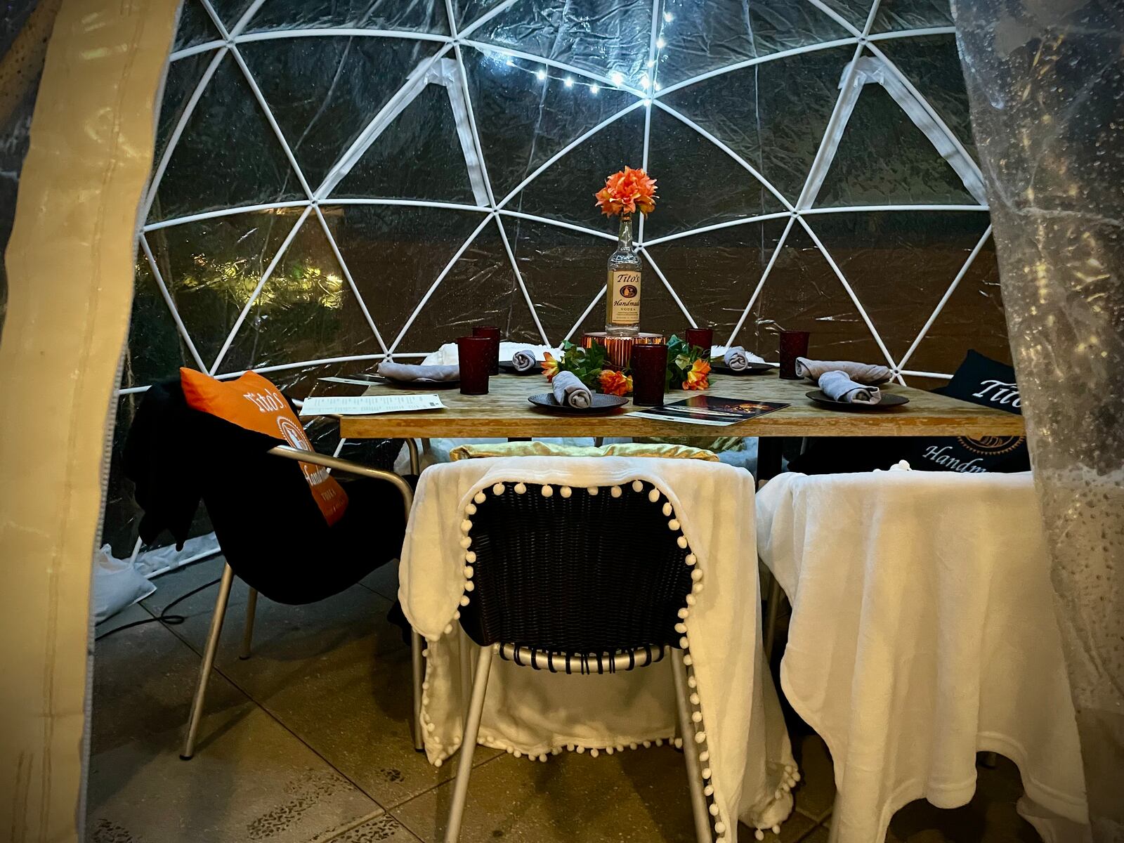 The Foundry, located on the sixth floor of AC Hotel Dayton, has brought back its igloo rooftop dining experience with views of Day Air Ballpark and the Dayton skyline. NATALIE JONES/STAFF