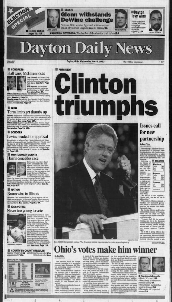 Election results front pages