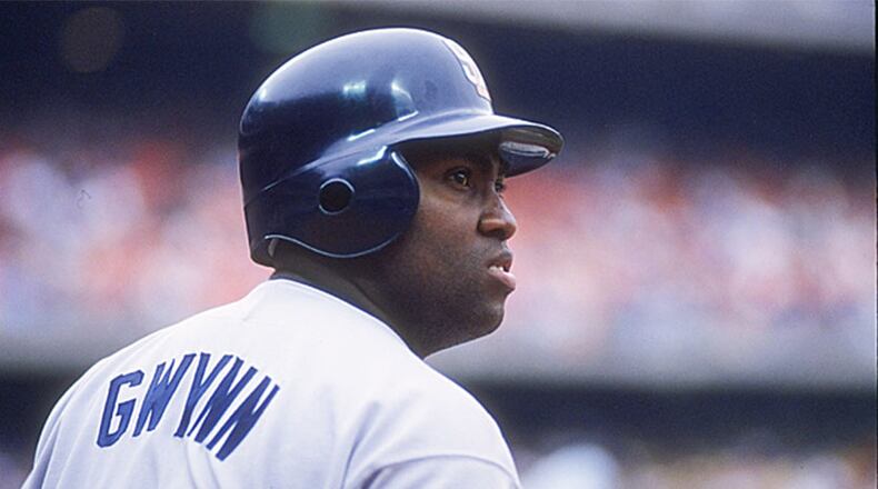 May 9, 1960-June 16, 2014 — Tony Gwynn, 54, Hall of Fame outfielder who spent his entire 20-year career with the San Diego Padres and was one of the game's greatest hitters. Gwynn, a craftsman at the plate and winner of eight batting titles, was nicknamed "Mr. Padre." He had 3,141 hits and a career .338 average.