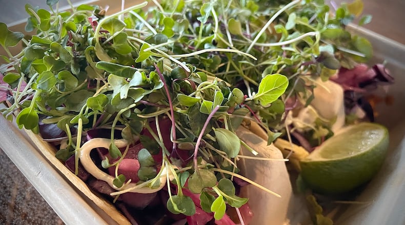 Indigo, a concept by Ordinarie Fare, features a variety of items including seasonal farm-to-table salads, grain bowls, West-Coast inspired burritos and a line of herbal “elixirs.” NATALIE JONES/STAFF