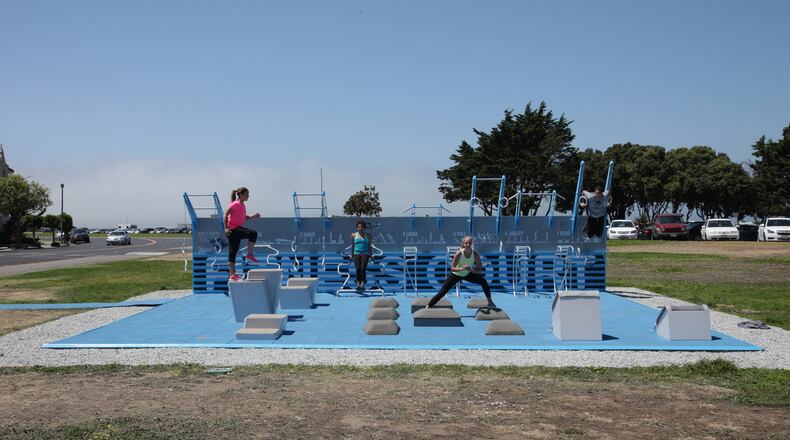 Fairborn plans to install the Fitness Court in Central Park after receiving a grant from the inventor, San Francisco-based National Fitness Campaign. CONTRIBUTED