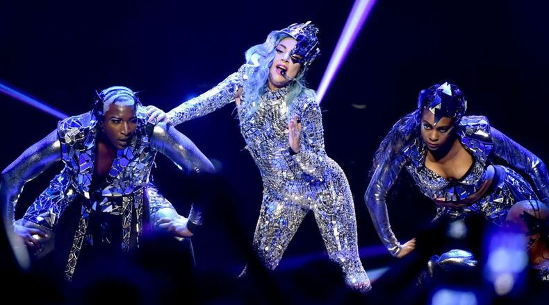 FILE PHOTO: Lady Gaga performs onstage during AT&T TV Super Saturday Night at Meridian at Island Gardens on February 01, 2020, in Miami, Florida. She hit a more intimate stage Saturday, April 19 for the "One World: Together at home" concert, where she was joined by a host of entertainers performing remotely.