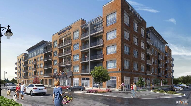 Renderings of the new Centerfield Flats at Water Street apartments. CONTRIBUTED