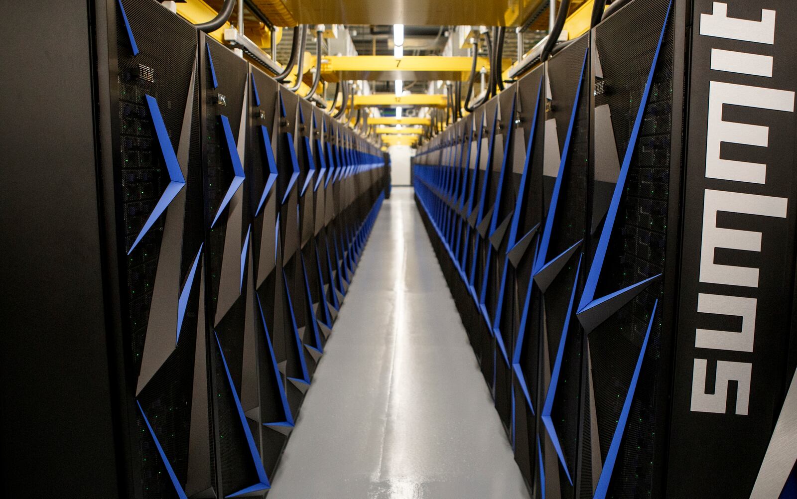 FILE - The Summit supercomputer is seen on the campus of Oak Ridge National Laboratory on June 10, 2019 in Oak Ridge, Tenn. (C.B. Schmelter/Chattanooga Times Free Press via AP, File)
