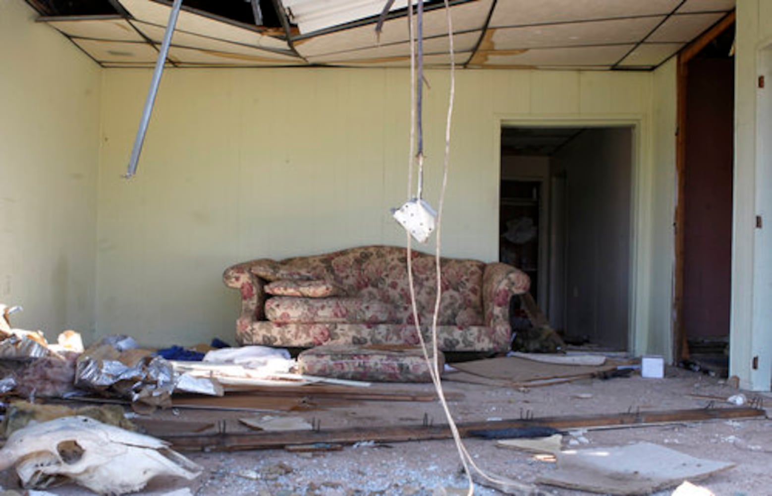 Tornado damage cleanup in Moscow, Ohio