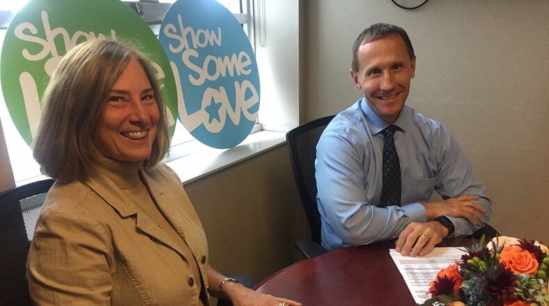 Joe Nalepka, director of Management Operations, 711th Human Performance Wing, Air Force Research Laboratory, is serving as the chairperson of the 2019 Ohio Combined Federal Campaign, Dayton District. Jacque Fisher, deputy director of the Sensors Division, Intelligence, Surveillance and Reconnaissance Directorate, Air Force Life Cycle Management Center, is this year’s vice-chair. (Skywrighter photo/Amy Rollins)