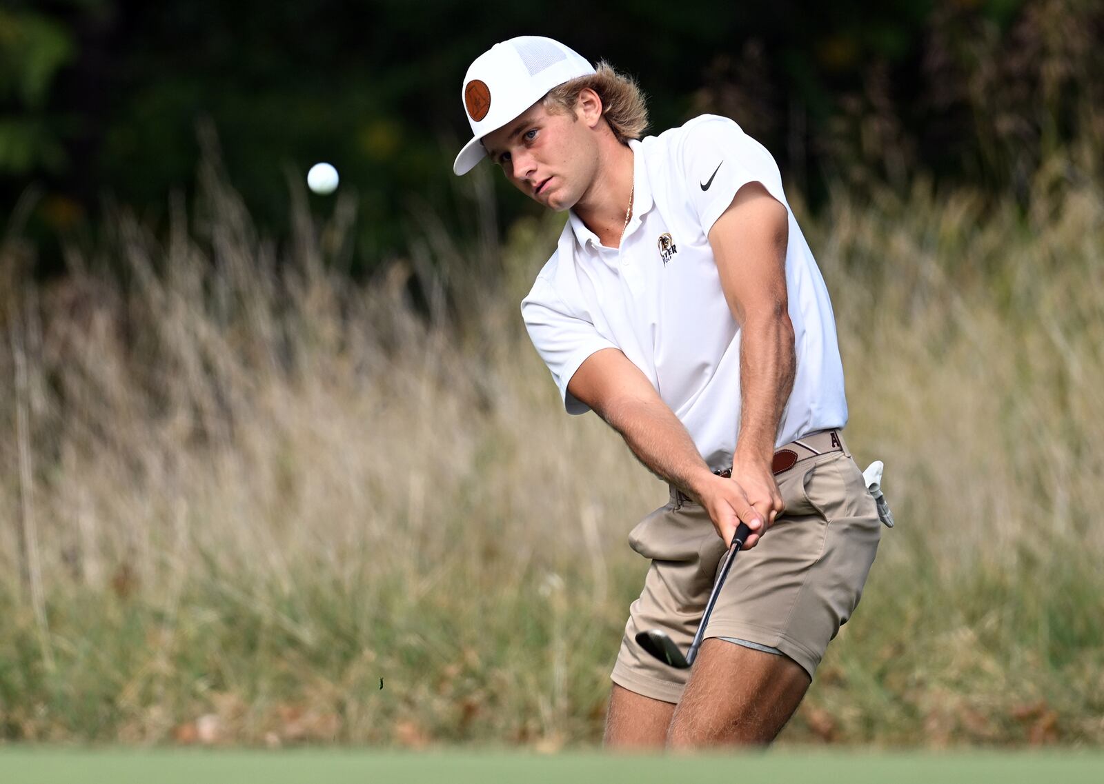 Alter senior Andrew Gochenouer shot 75 Monday to lead the four-time champion Knights and finish as individual runner-up in the Division II state golf tournament at the NCR Country Club South Course. NICK FALZERANO/CONTRIBUTED