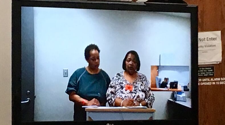 LaQuita L. Ross appeared via video in court Thursday.