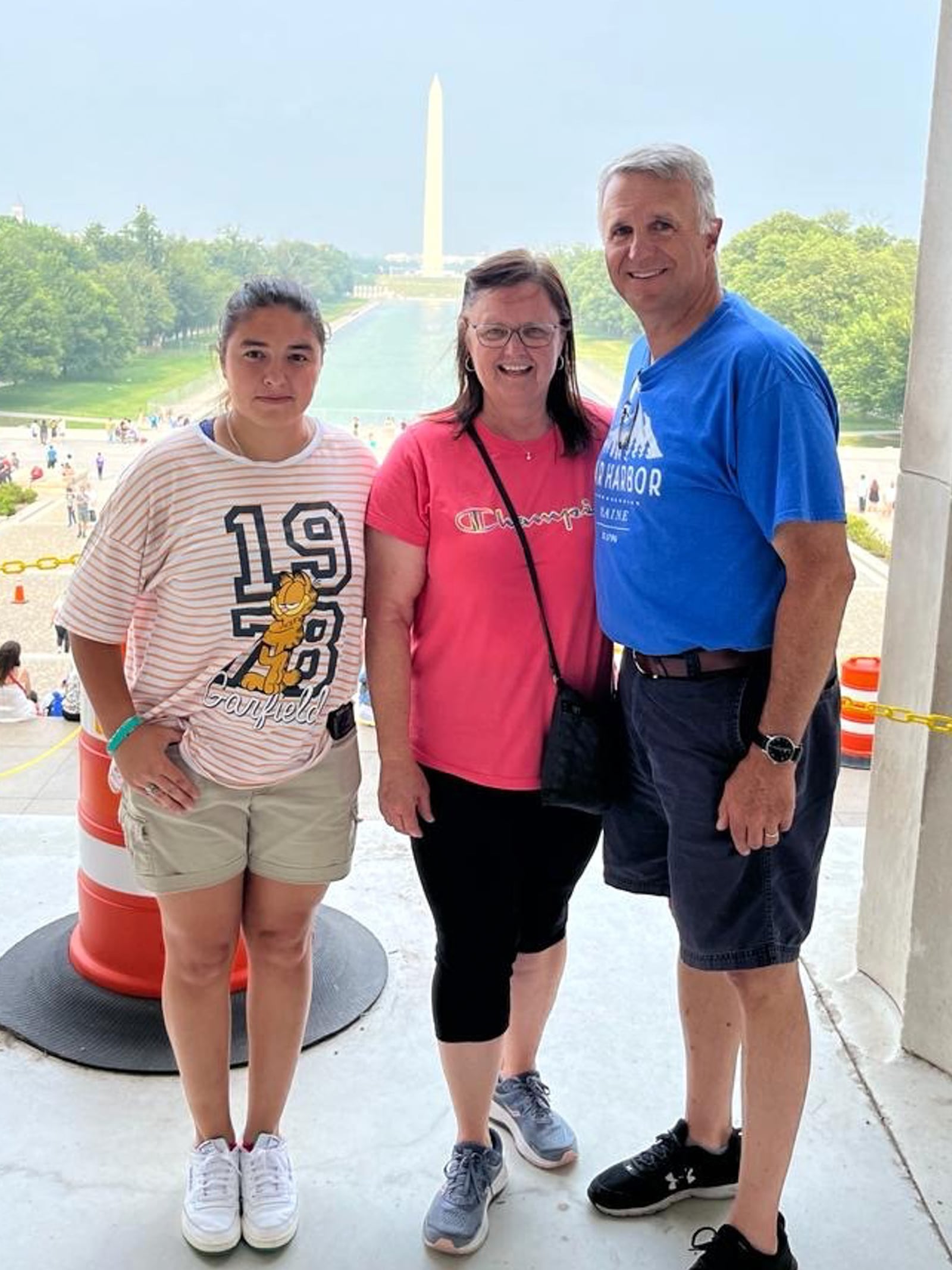 Diana Ivanikhina visiting Washington D.C, with the Bowling Green couple – Joe and Jayne McKanna – with whom she lived with in the summer while she was at Bowling Green. She met the couple, both school teachers in northwest Ohio whose adult sons, both Cedarville grads who now live in the Miami Valley, when she began coming to the First Baptist Church in Bowling green. CONTRIBUTED PHOTO