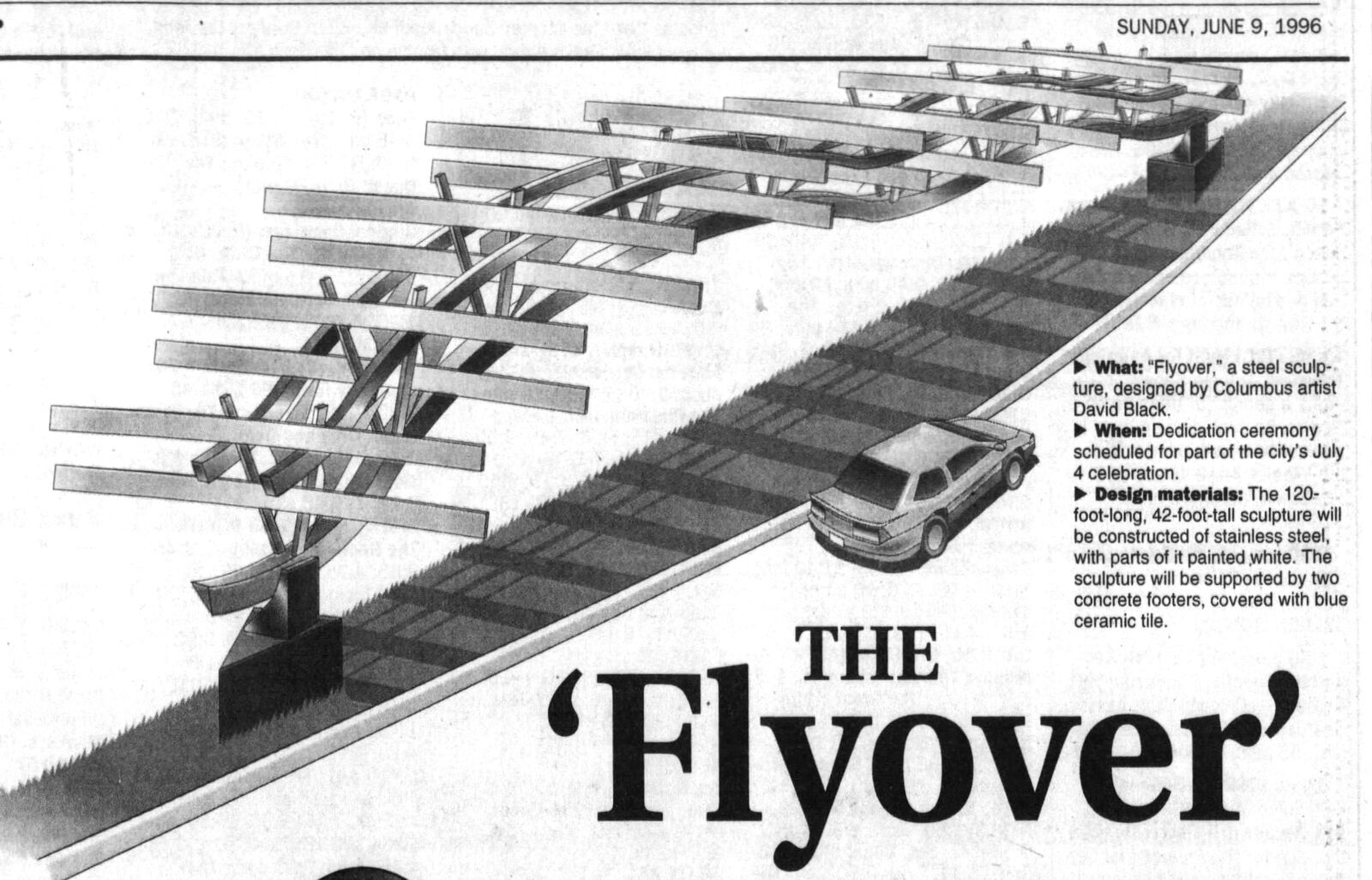 June 9, 1996: Flyover monument enhances downtown. DAYTON DAILY NEWS ARCHIVES