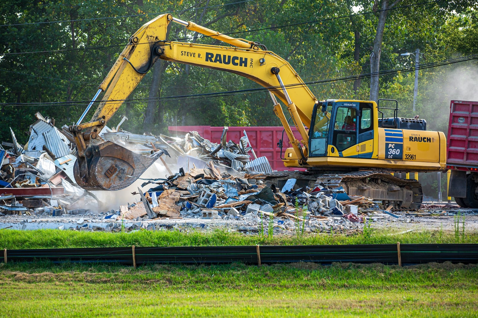 The former home of longtime business Ron's Car Care at 1241 E. Central Ave. in Miamisburg was demolished Monday, Aug. 11, to make way for a Flying Ace Express Car Wash location. CONTRIBUTED/CITY OF MIAMISBURG