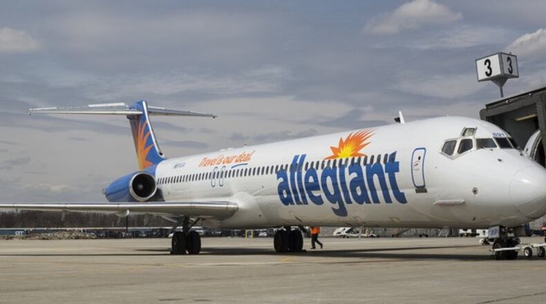 Allegiant added service to the Dayton International Airport one year in April 2016. The discount airline has seen major growth since its first month of service. FILE