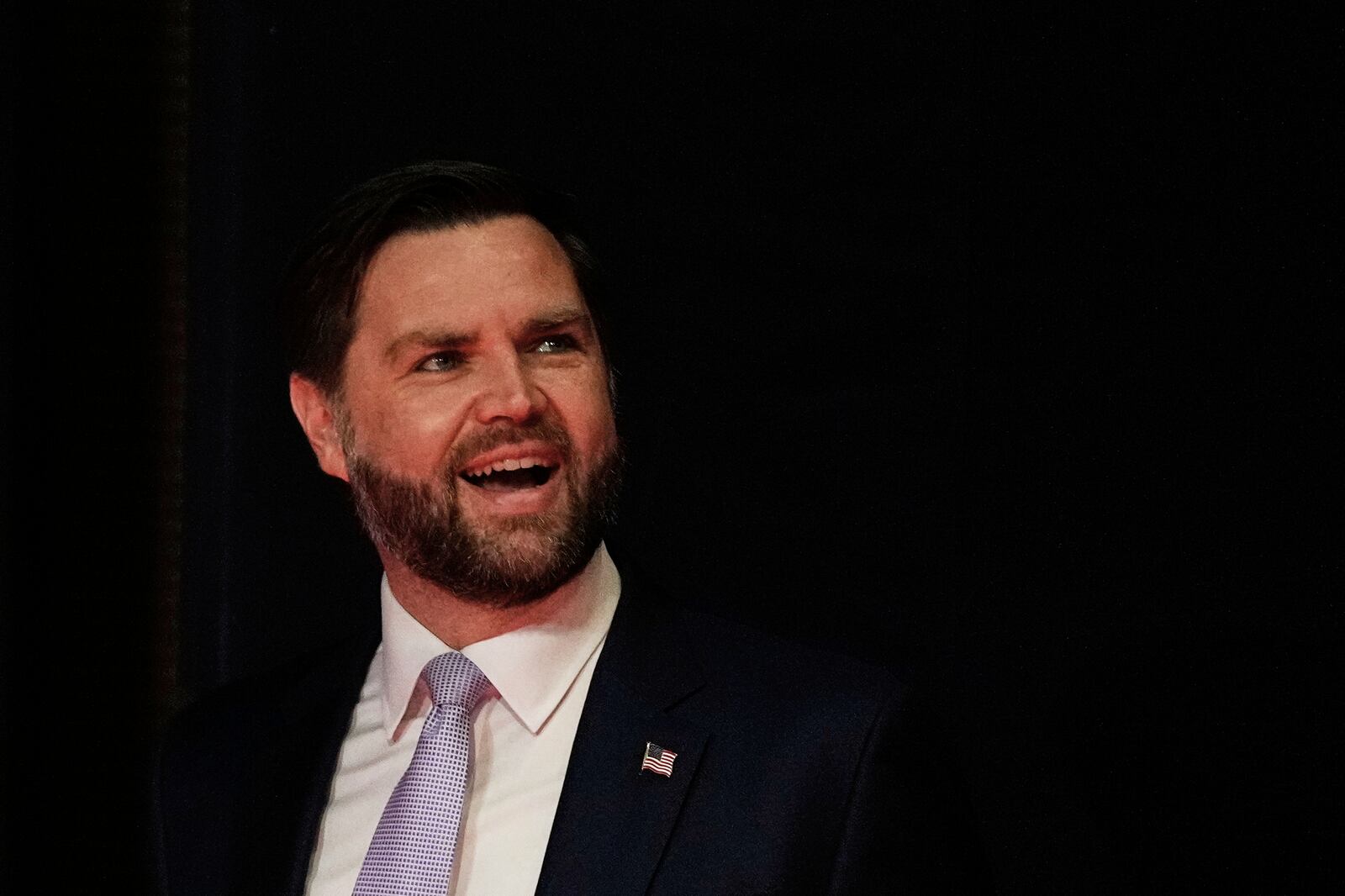 U.S. Vice President JD Vance arrives to speak at the Rajasthan International Center in Jaipur, India, Tuesday, April 22, 2025. (AP Photo/Manish Swarup)