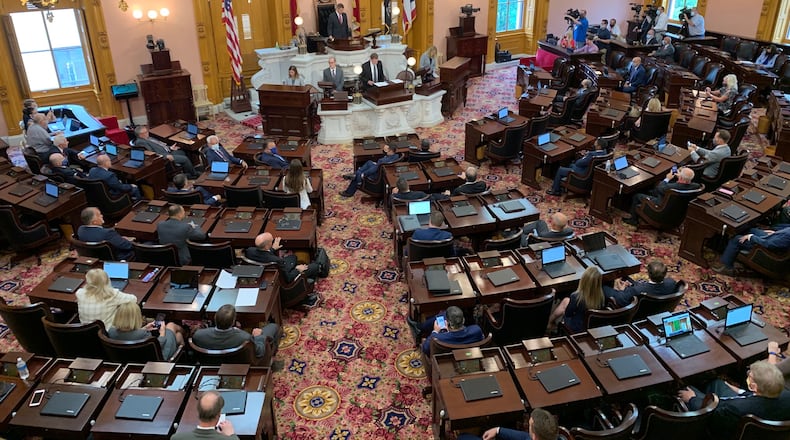 The Ohio House of Representatives votes to remove Rep. Larry Householder as speaker.