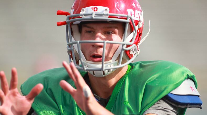 Alex Jeske is back for his fourth season as the quarterback for the Dayton Flyers. FILE PHOTO