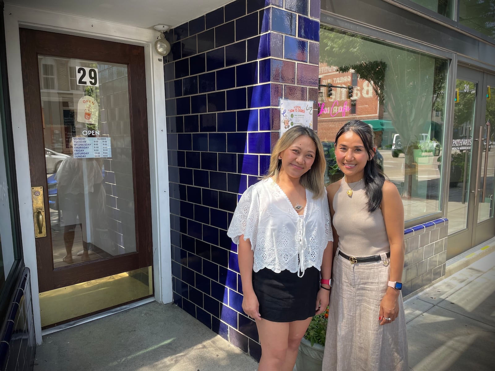 AeCha Cafe is located at 29 E. Main St. in Tipp City. Pictured is owner Siriporn “Aoy” Atkins (left) and her sister, Warassata “Eve” Rodriguez. NATALIE JONES/STAFF
