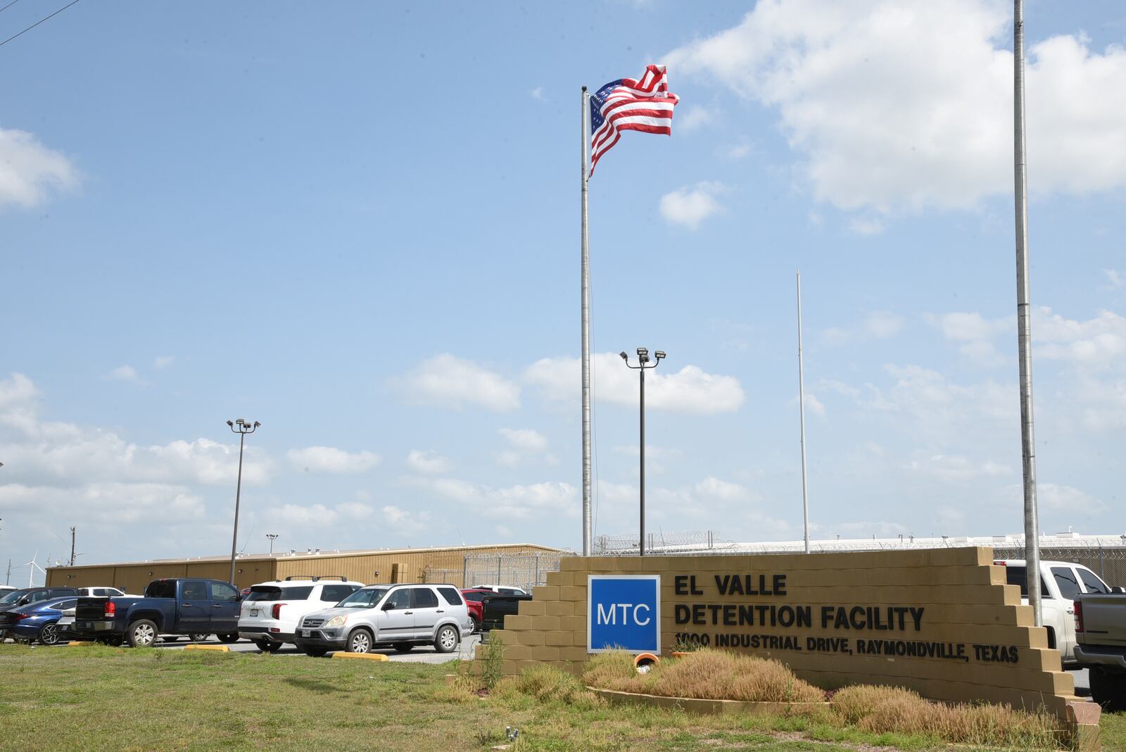 The El Valle Detention Center in Raymondville, Texas is pictured, Thursday, May 1, 2025, after a federal judge in the district barred the Trump administration from deporting any Venezuelans at the south Texas detention center under the Alien Enemies Act, an 18th-century wartime law. (AP Photo/Valerie Gonzalez)