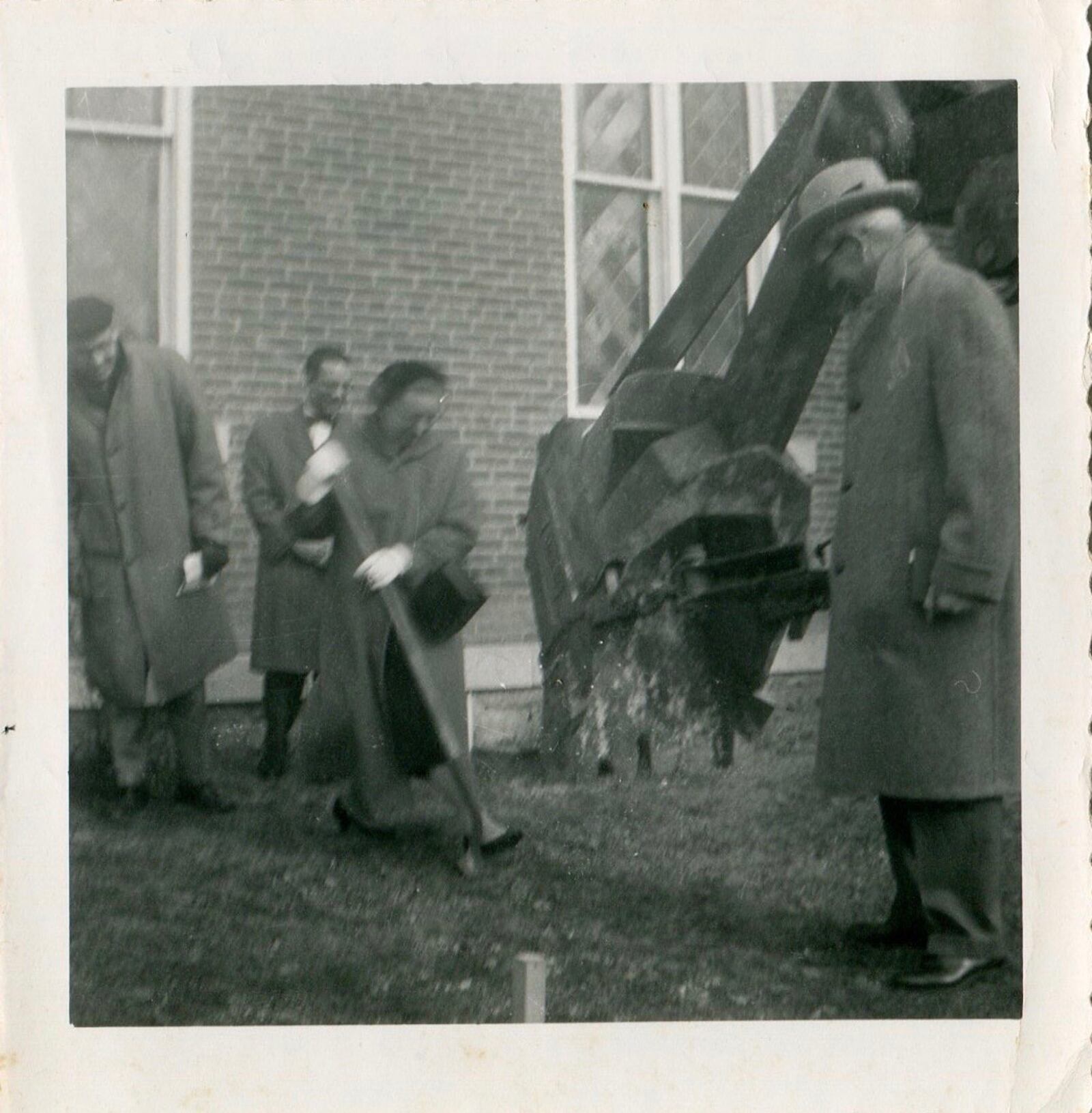 Ruby Baker at the ground breaking of Trotwood United Church of Christ's fellowship hall in 1958.